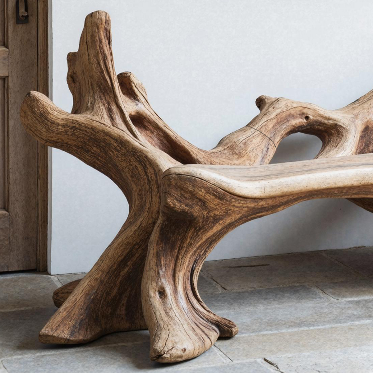 Handcrafted Wooden Bench Outdoor Seating For Durable Patios SILDTTNBRB012