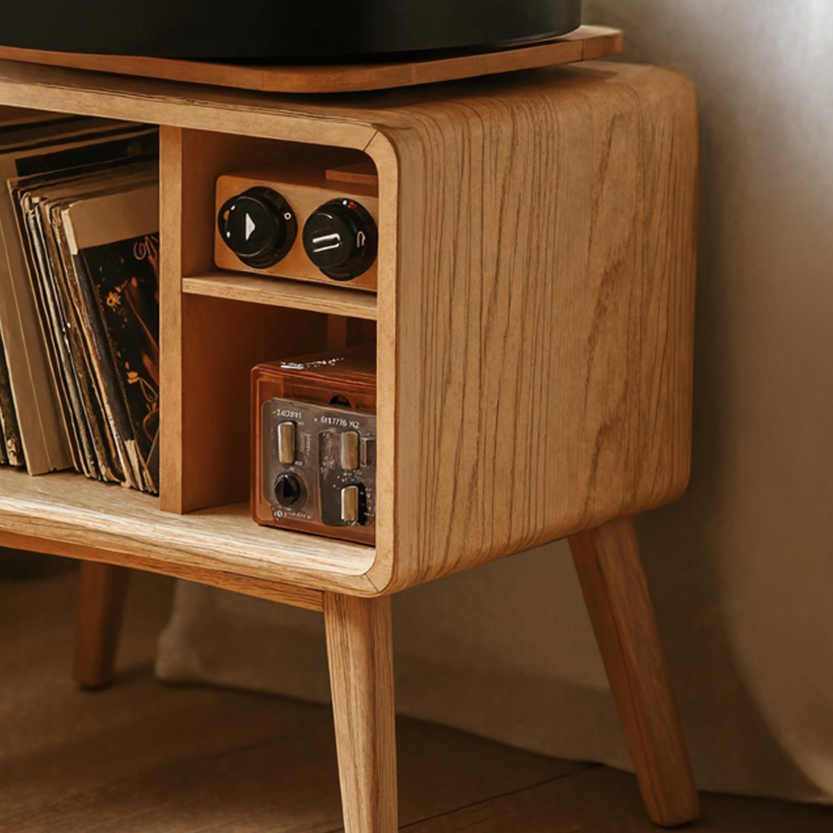Classic Record Player Stand For Living Room, Bedroom, Office SILDTRPT012