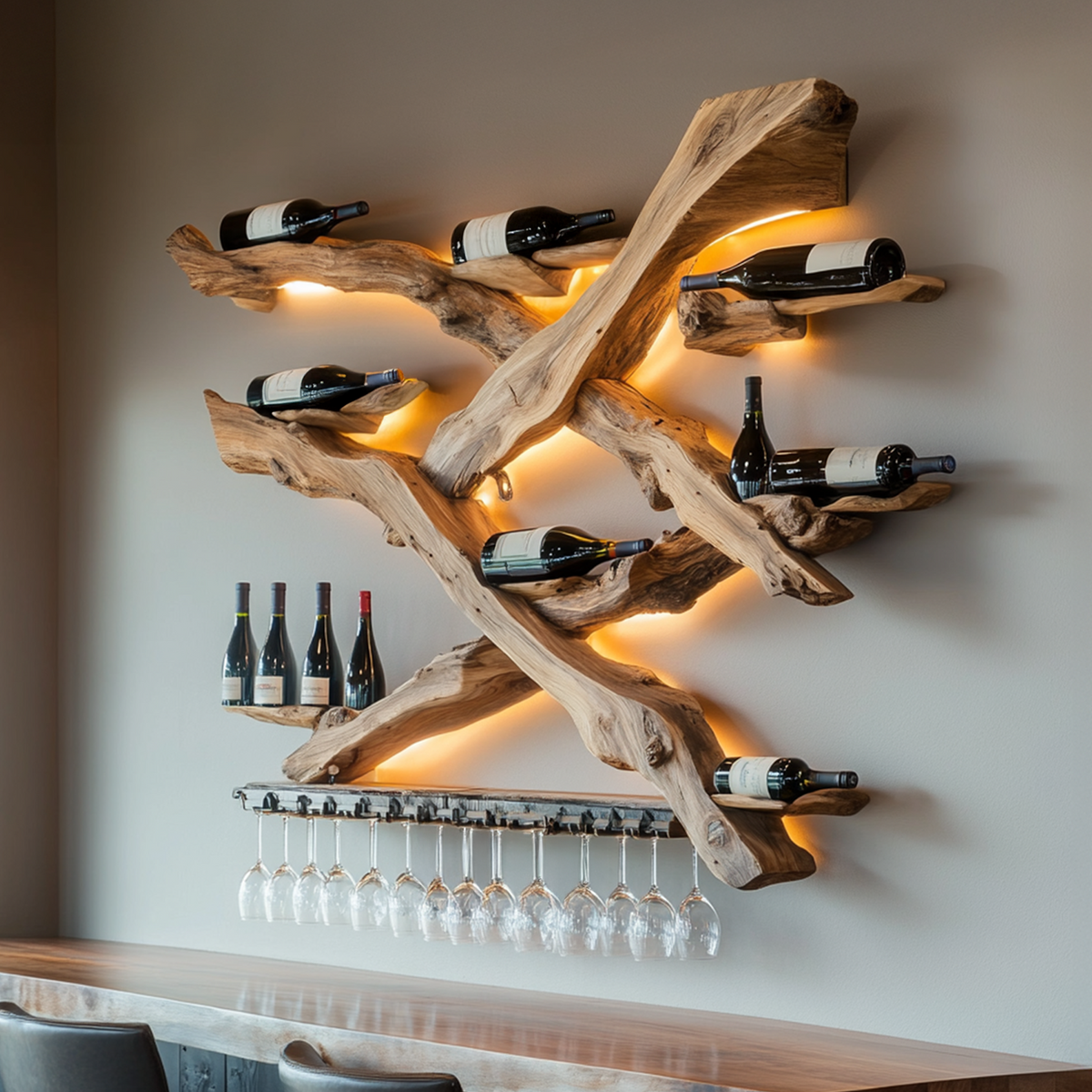 Handcrafted Wine Holder For Furniture Stylish Storage SILDTTRWH015