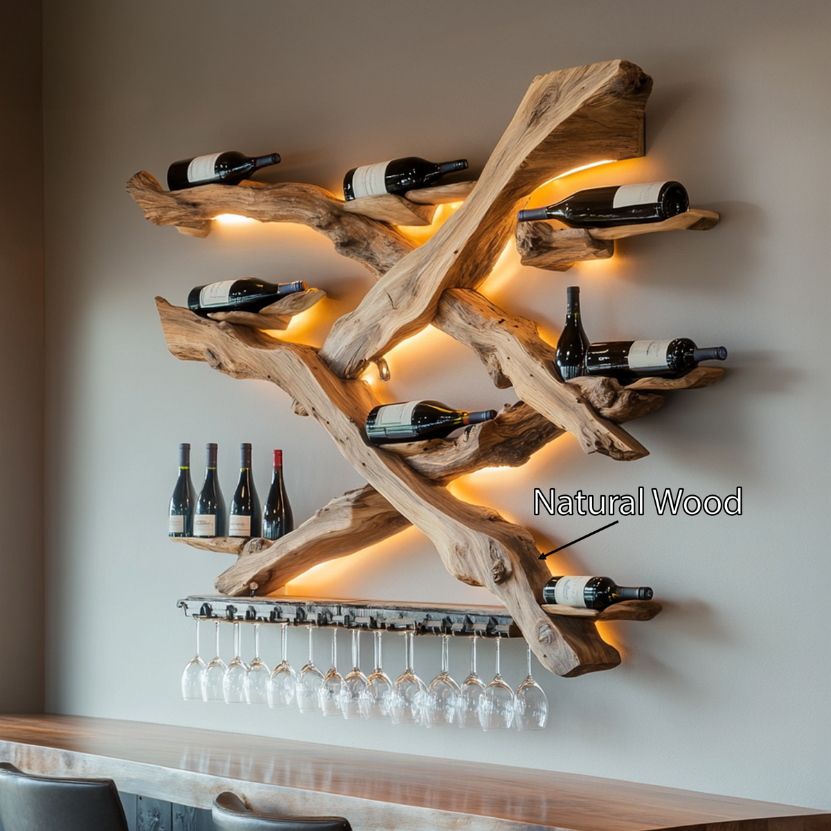 Handcrafted Wine Holder For Furniture Stylish Storage SILDTTRWH015