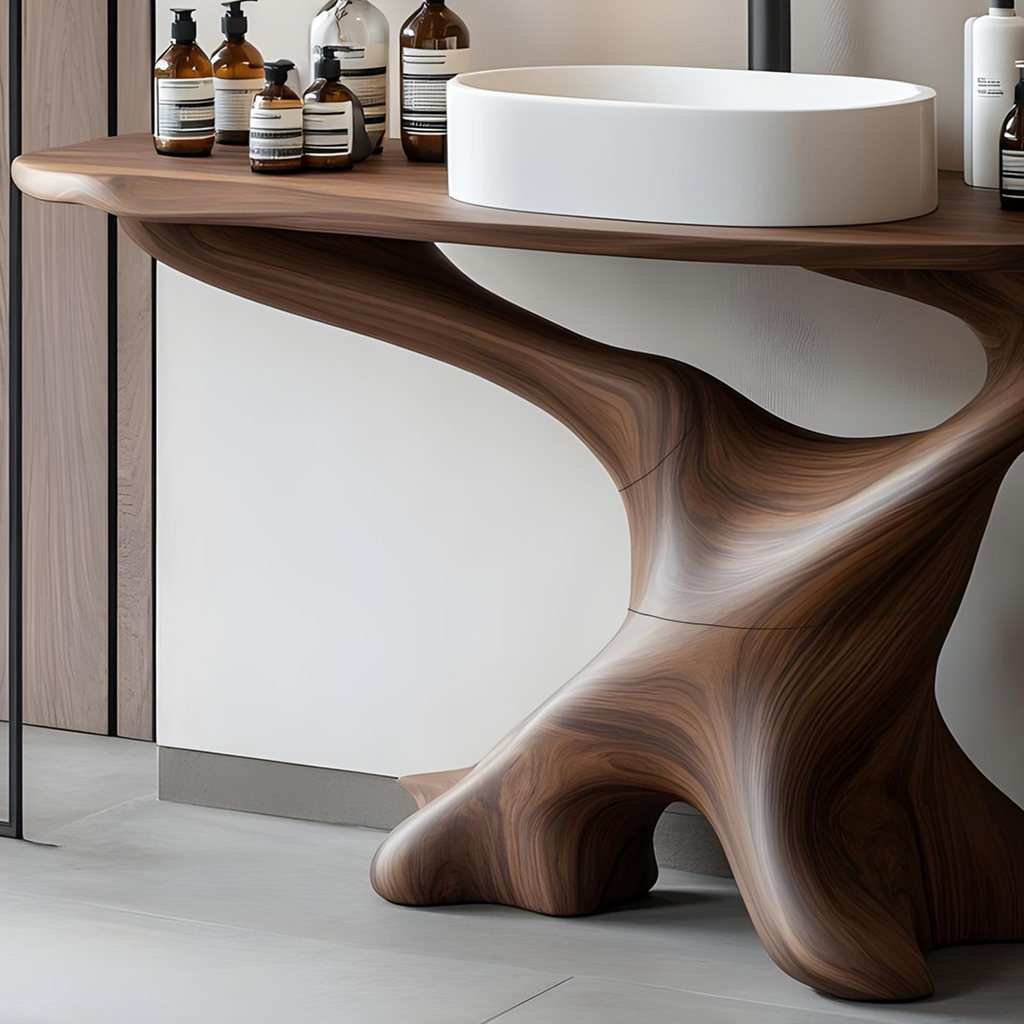 Handcrafted Solid Wood Vanity For Bathroom Decor SILDTTRBRV011