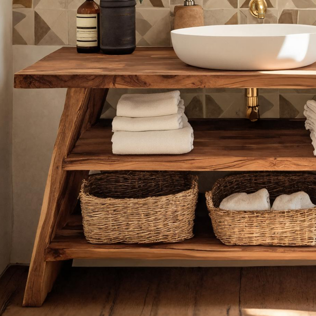 Farmhouse Bathroom Furniture With Wooden Vanity Design SILDTTRBRV046