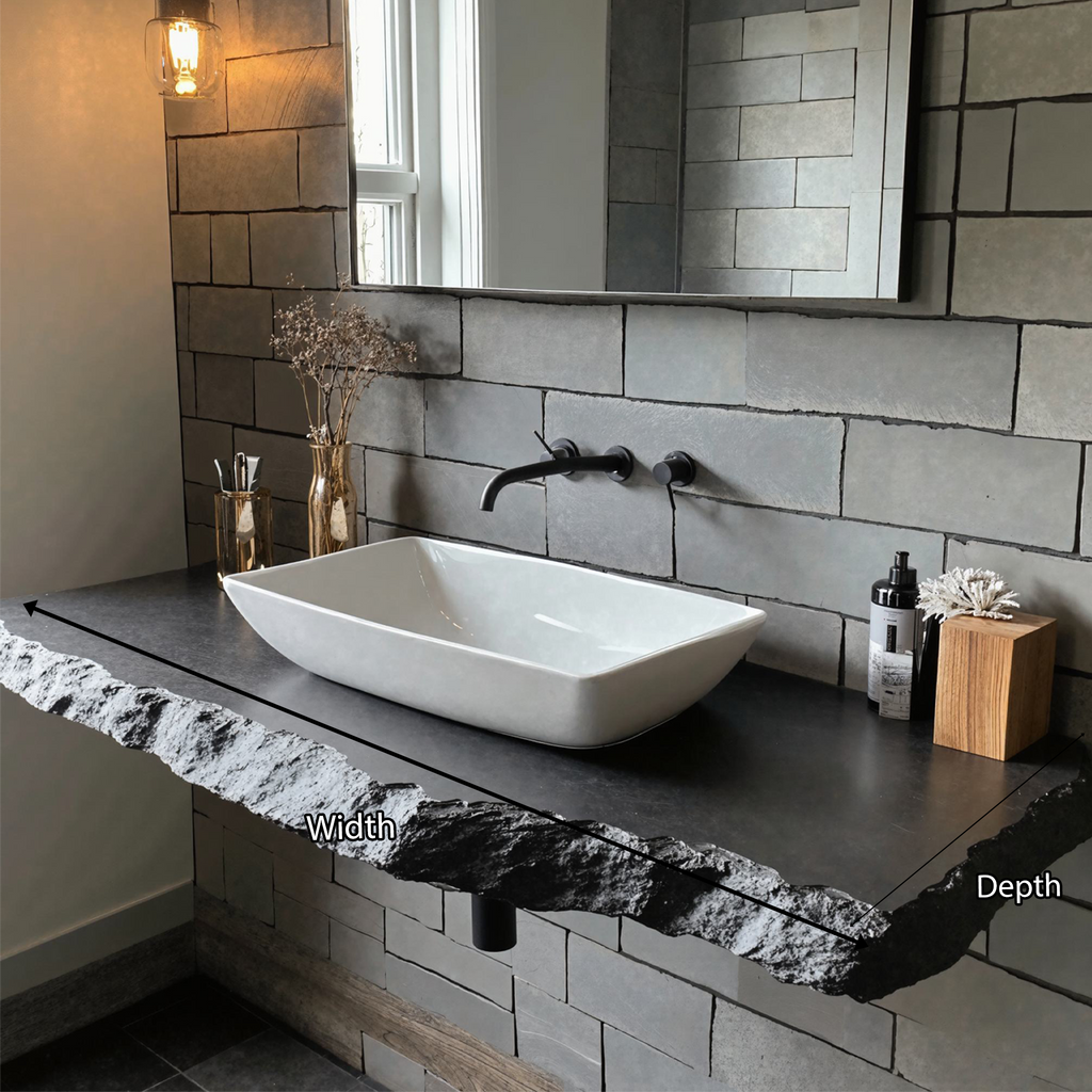 Live Edge Natural Bathroom Vanity SILDTBRV024