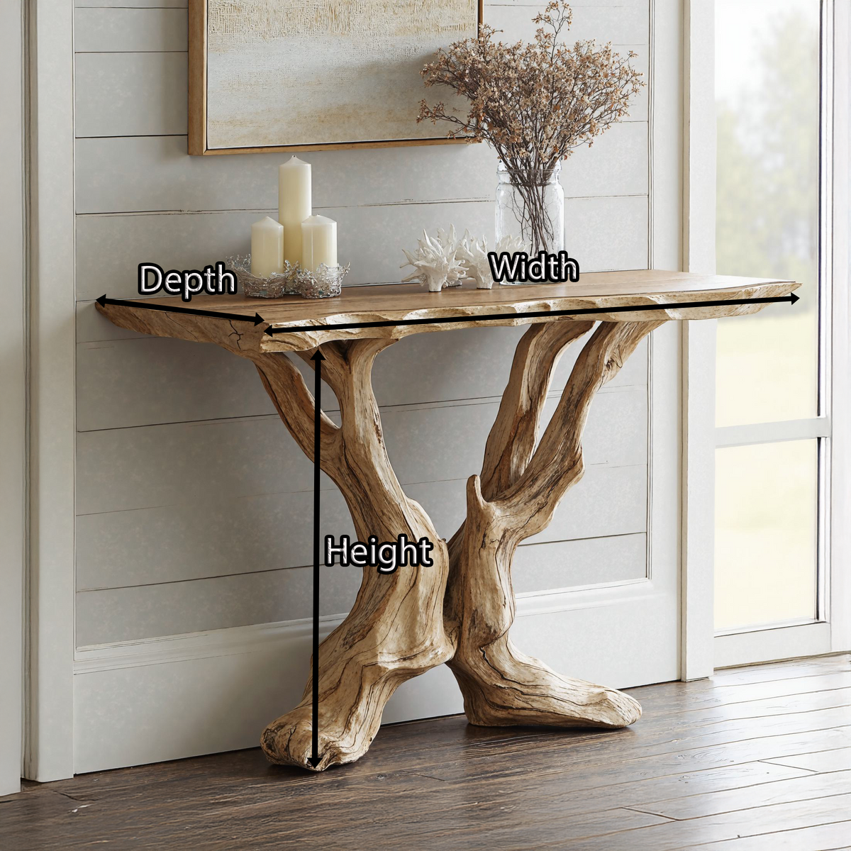 Live Edge Side Table Handcrafted For Vintage Interiors SILDTCS034