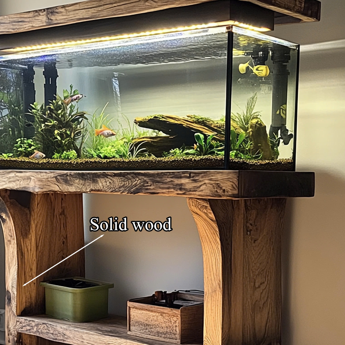Customized Solid Wood Fish Shelf Office Decor Housewarming Gifts SINLWT005