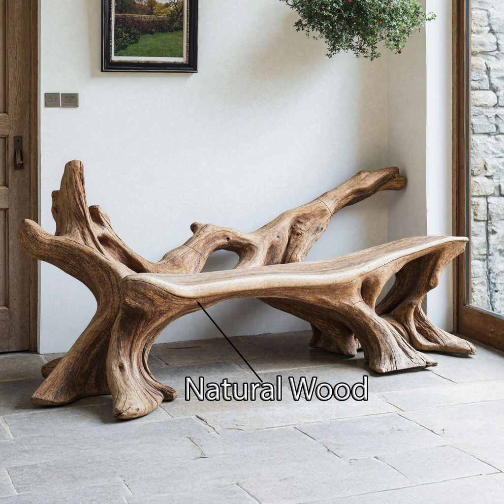 Handcrafted Wooden Bench Outdoor Seating For Durable Patios SILDTTNBRB012