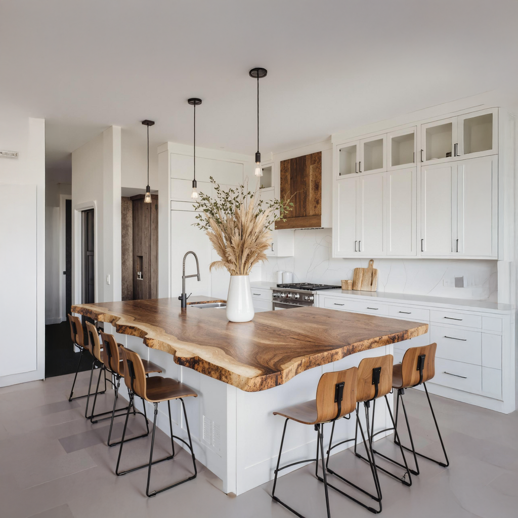 Farmhouse Live Edge Countertop Unique Kitchen Style SILDTTNKCT002