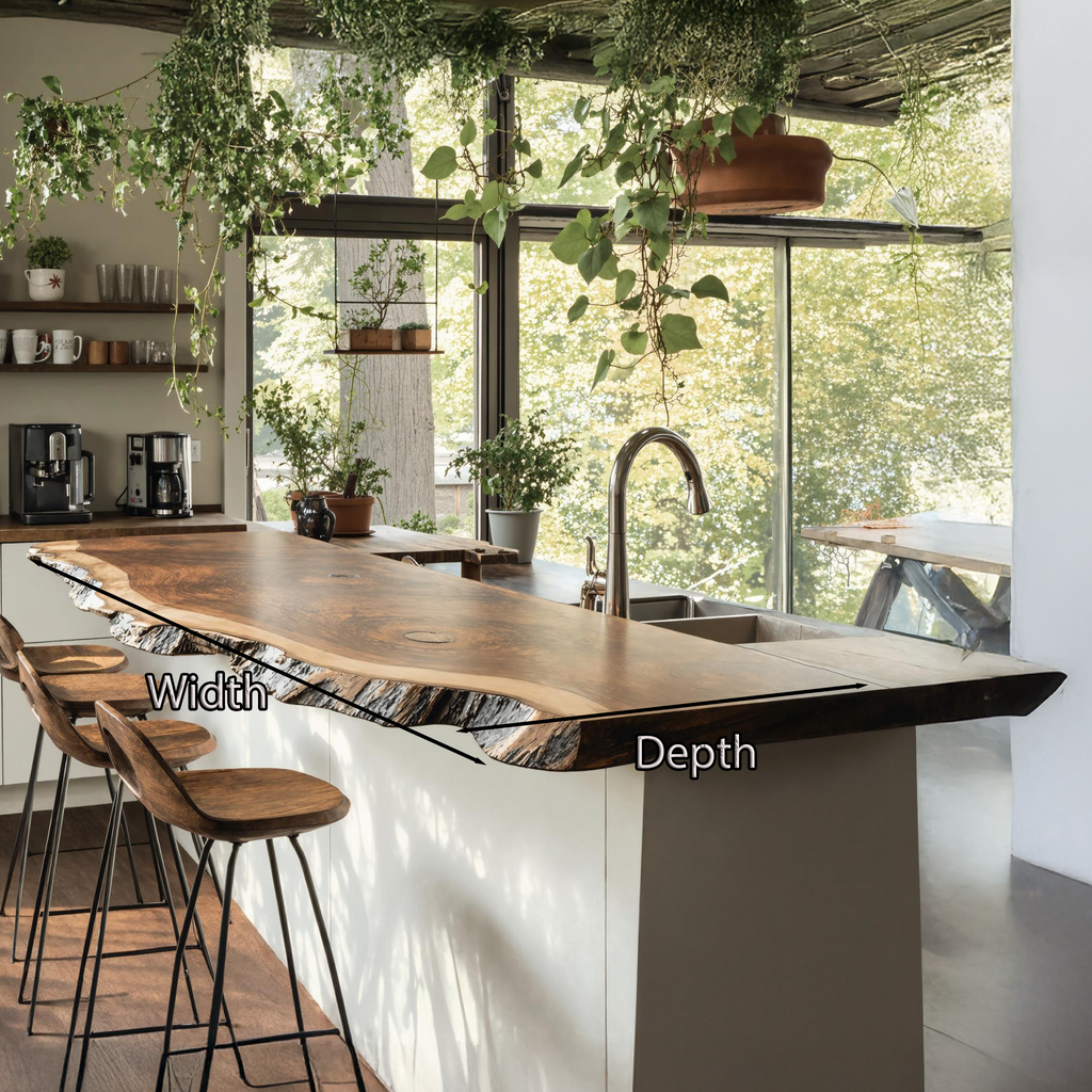 Farmhouse Wooden Kitchen Countertop For Beautiful Kitchen Ambiance SILDTKCT011
