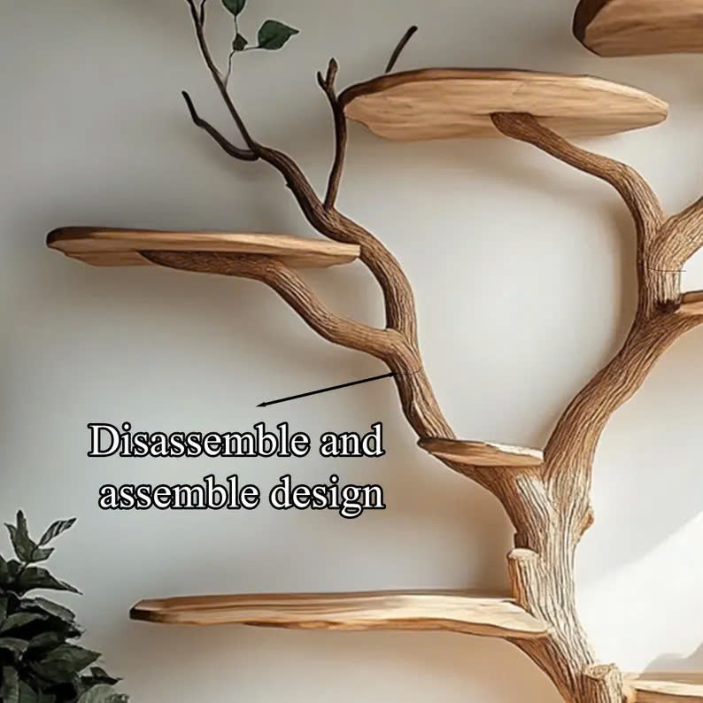 Handmade Wooden Cat Tree Modern Large Climbing Tree Unique SINLTT013