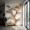 Handmade Wooden Cat Tree Modern Large Climbing Tree Unique SINLTT013