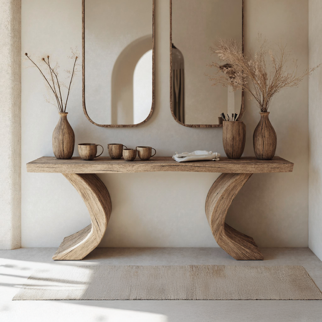 Live Edge Console Table Handcrafted Hallway Table SILDTCS119