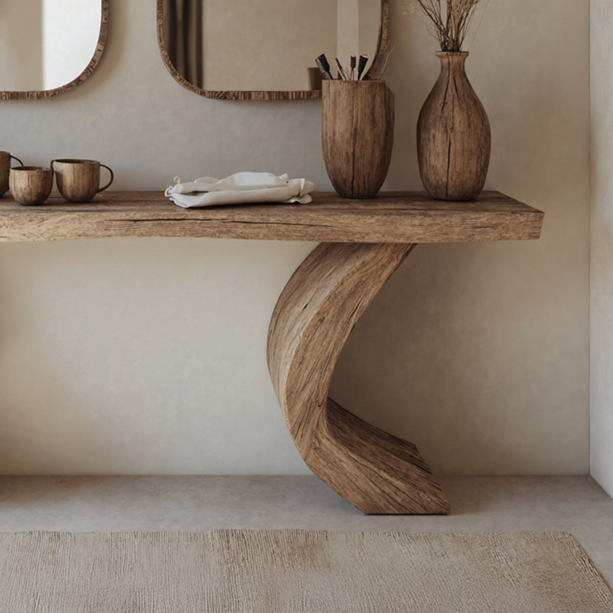 Live Edge Console Table Handcrafted Hallway Table SILDTCS119