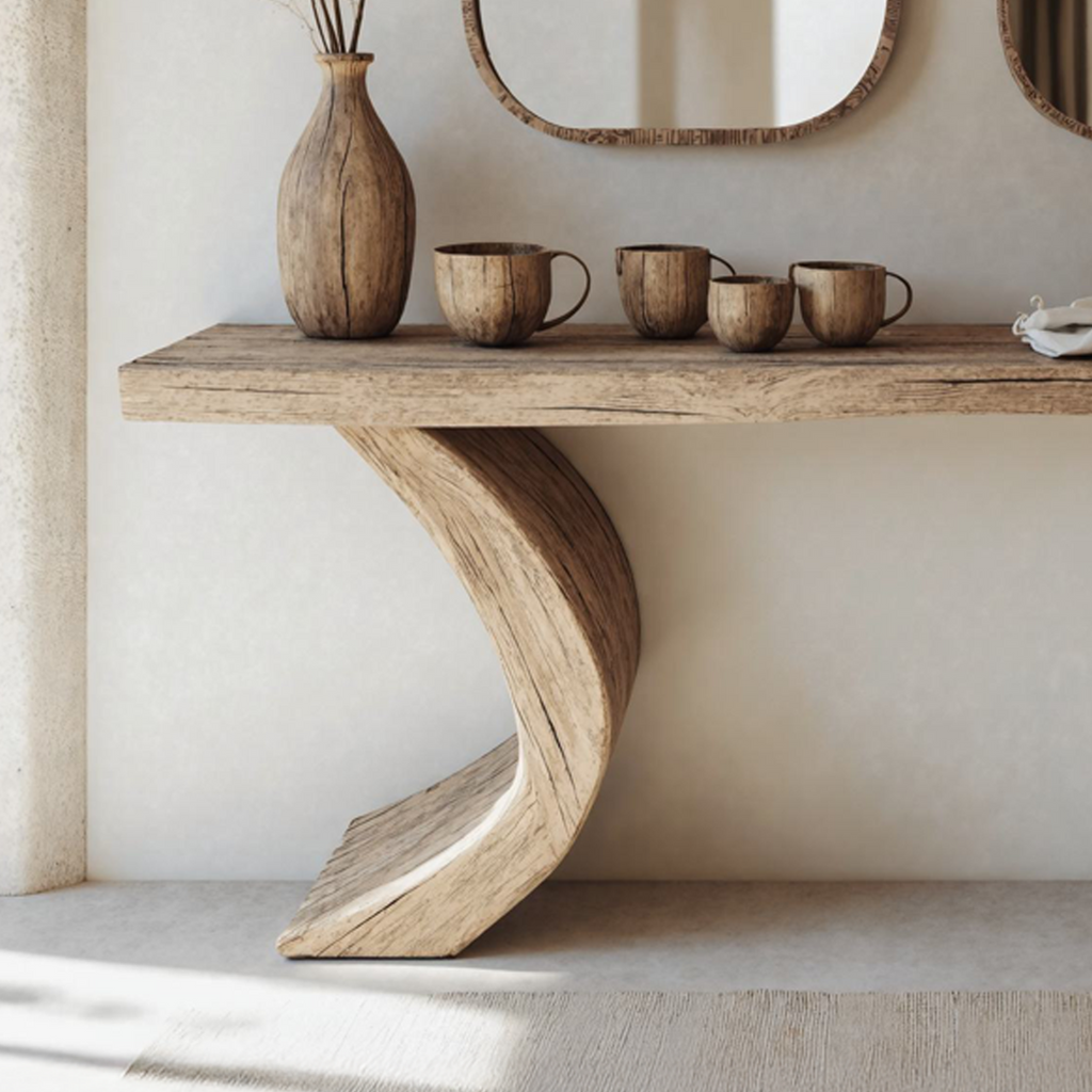 Live Edge Console Table Handcrafted Hallway Table SILDTCS119