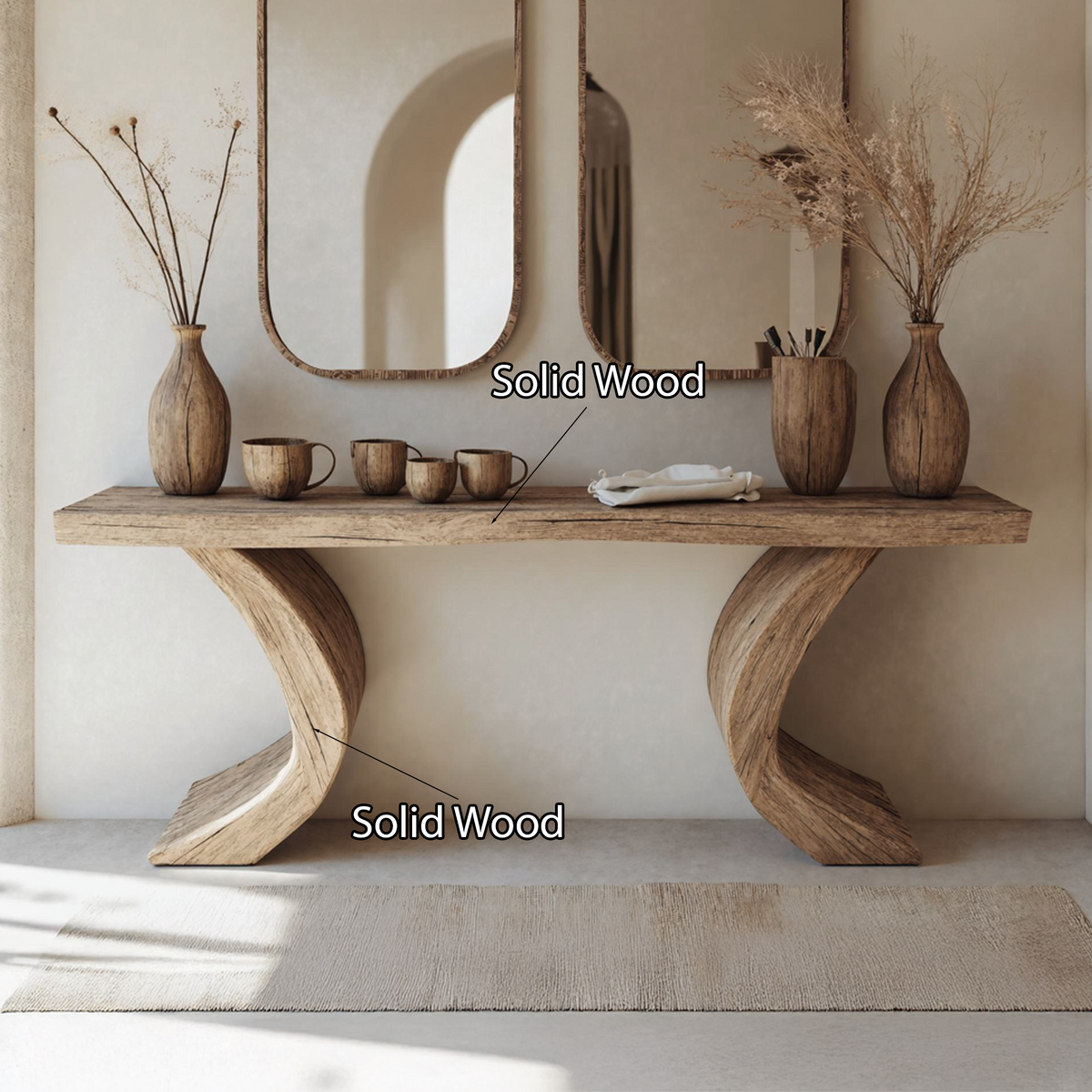 Live Edge Console Table Handcrafted Hallway Table SILDTCS119